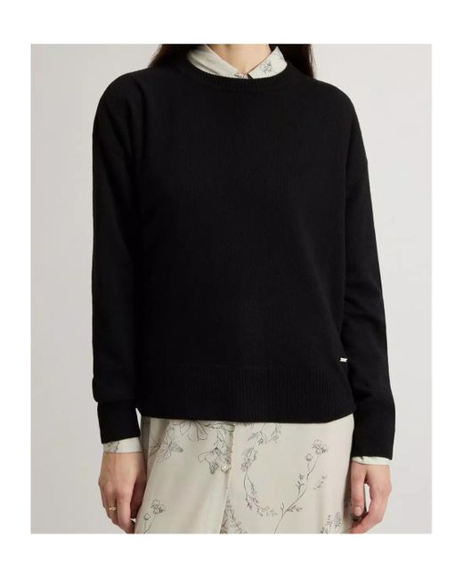 Woolrich Black Long Sleeved Crewneck Jumper