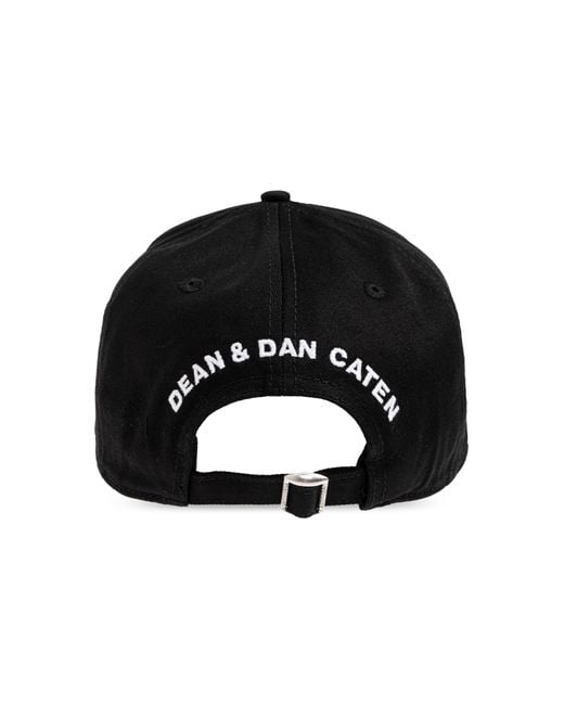 DSquared² Black Logo Hat for men