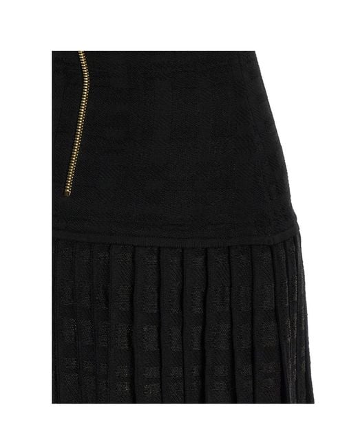 Balmain Black Button Embellished Sleeveless Dress