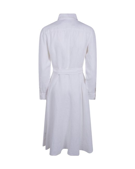 Ralph Lauren Purple Lauren Belted Shirt Dress