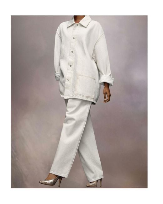 Maison Margiela White Chalk Selvedge Denim Jacket for men