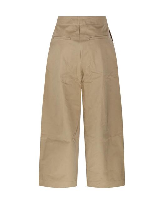 Studio Nicholson Natural Dordoni Pleated Wide Leg Trousers