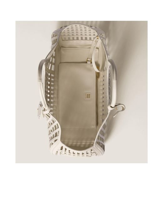 Miu Miu Metallic Leather Basket