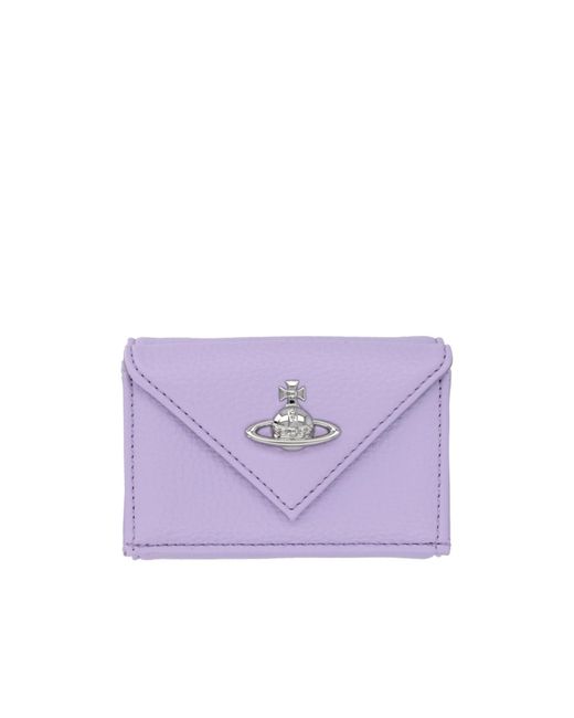 Vivienne Westwood Purple Flap Card Wallet