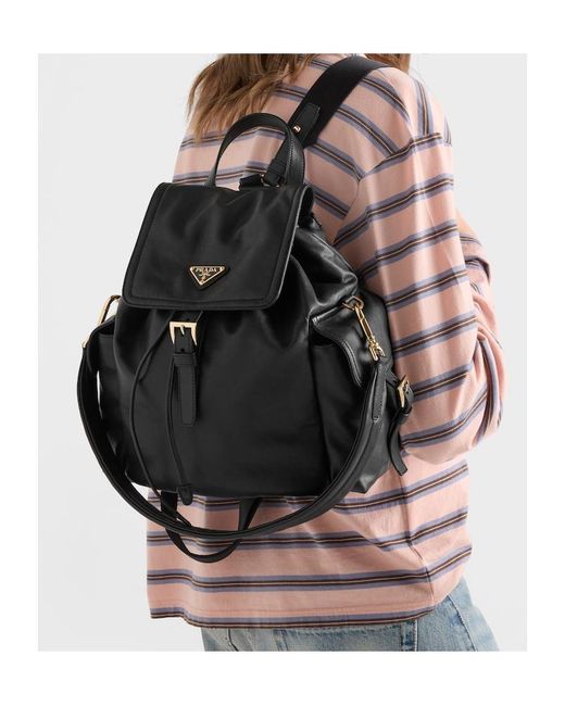 Prada Black Explore Medium Nappa Leather Backpack