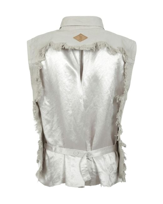 Haikure Gray Ryder Frayed Backless Jacket
