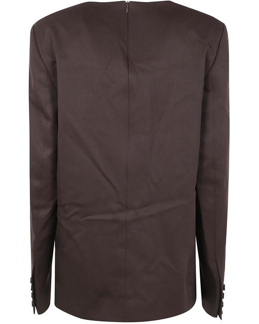 Entire studios Brown Cut-Out Pocket Long-Sleeve Top