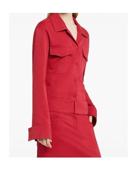 Courreges Red Cotton Shirt