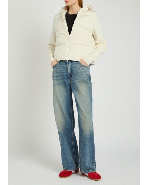 Canada Goose White Hooded Down Jacket