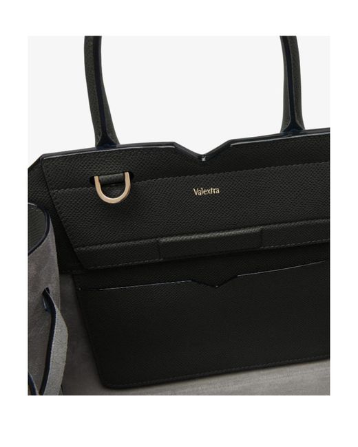 Valextra Black Milano Mini Top Handle Bag