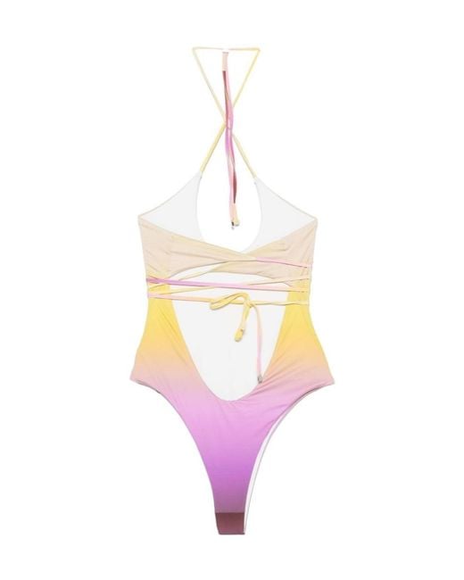 The Attico Yellow One-Piece Swimsuit
