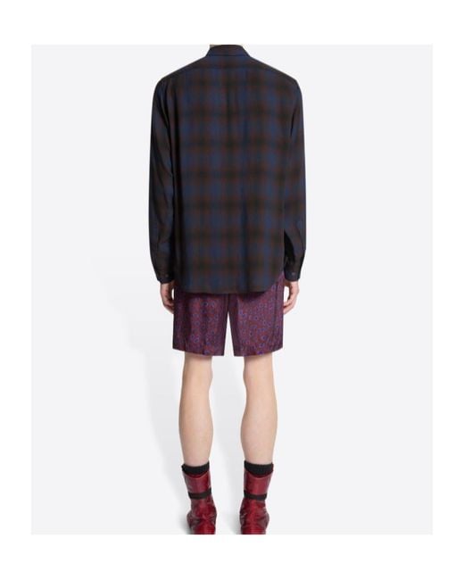Dries Van Noten Blue Classic Viscose Shirt for men