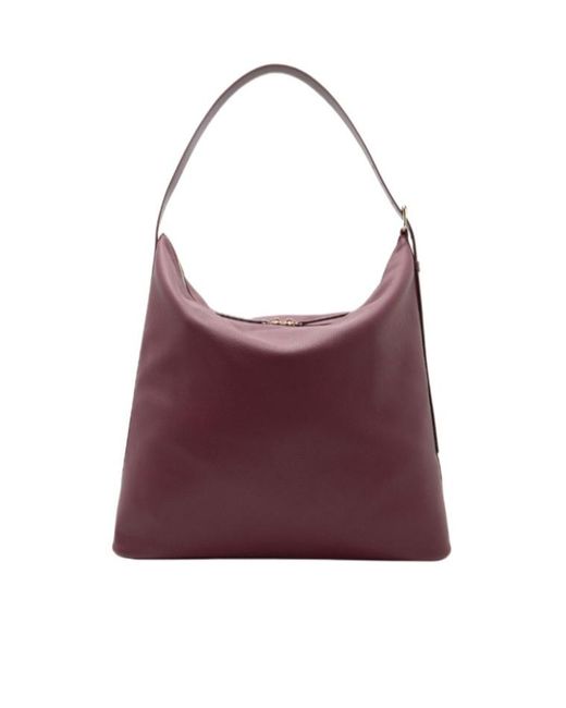 A.P.C. Purple Vera Logo Printed Maxi Shoulder Bag