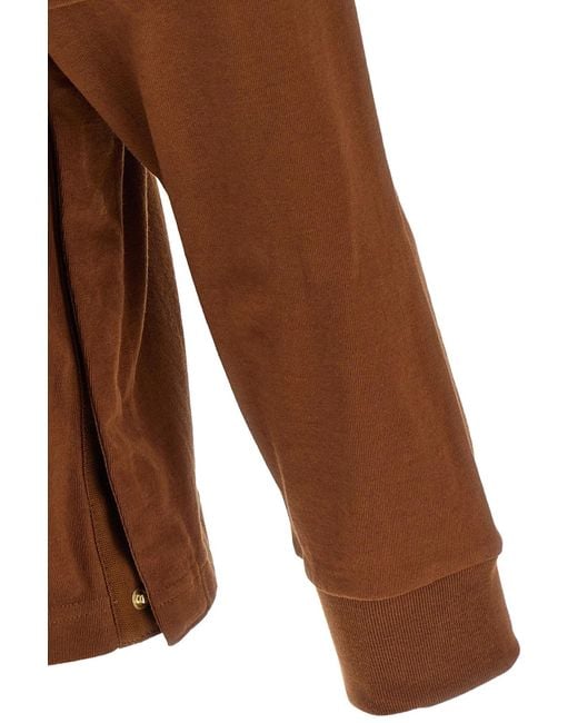 Sacai Brown Capsule Pocket Long Sleeve T-Shirt for men