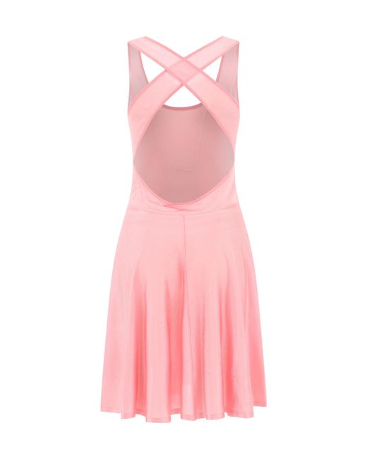Alaïa Pink Alaïa Criss-Cross Open Back Mini Dress