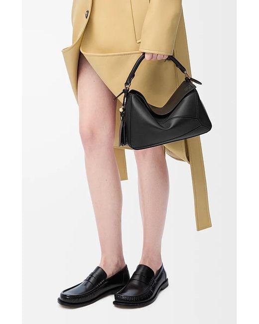 Loewe Black Small Feather Light Puzzle Bag