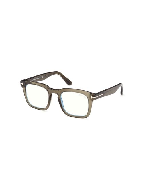 Tom Ford Metallic Eyewear Square Frame Glasses for men