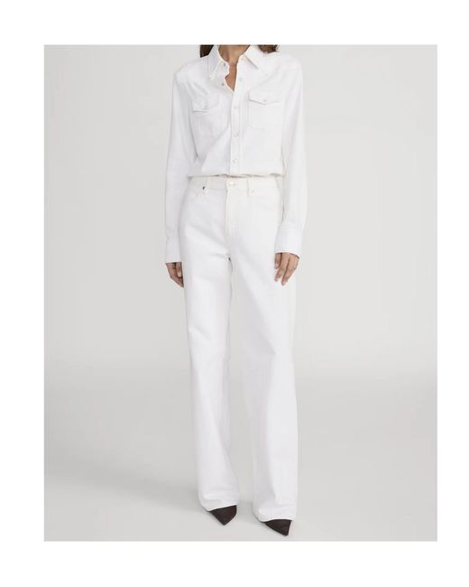 FRAME White Long Sleeved Buttoned Shirt