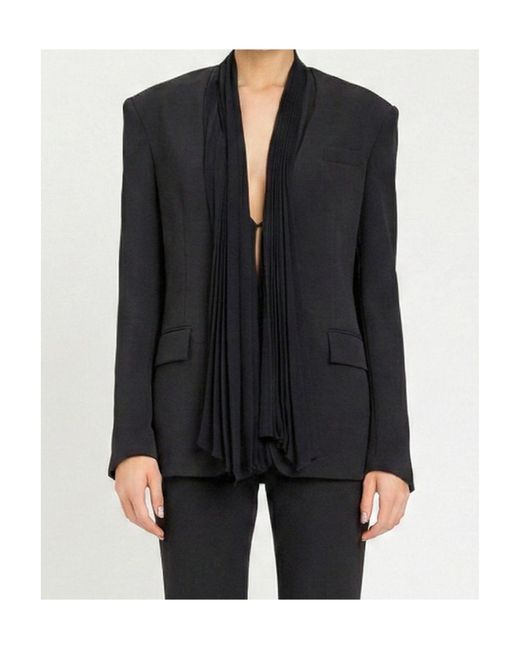Twinset Blue Pleated Drape Jacket