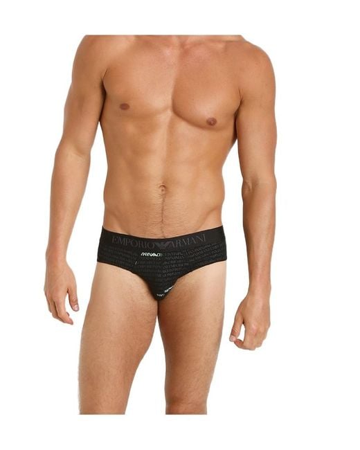 Emporio Armani Blue Logo Detail Panties for men