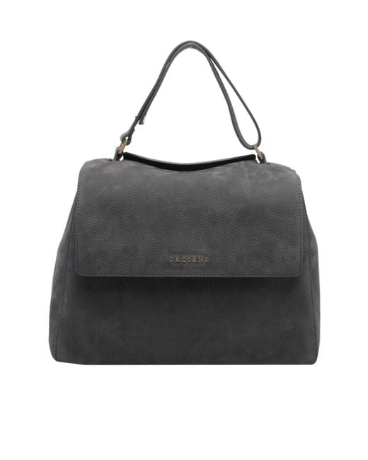 Orciani Black Sveva Top Handle Shoulder Bag