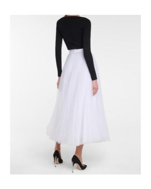Christopher Kane White Tulle Maxi Skirt