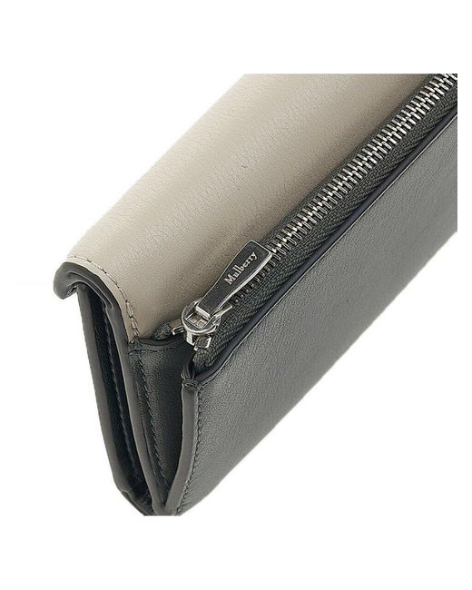 Mulberry Gray Folding Wallet