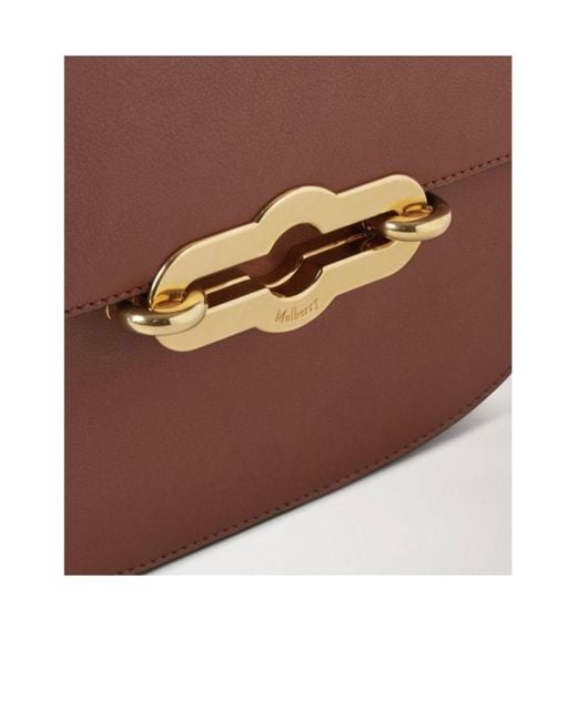Mulberry Brown Pimlico Foldover Top Crossbody Bag