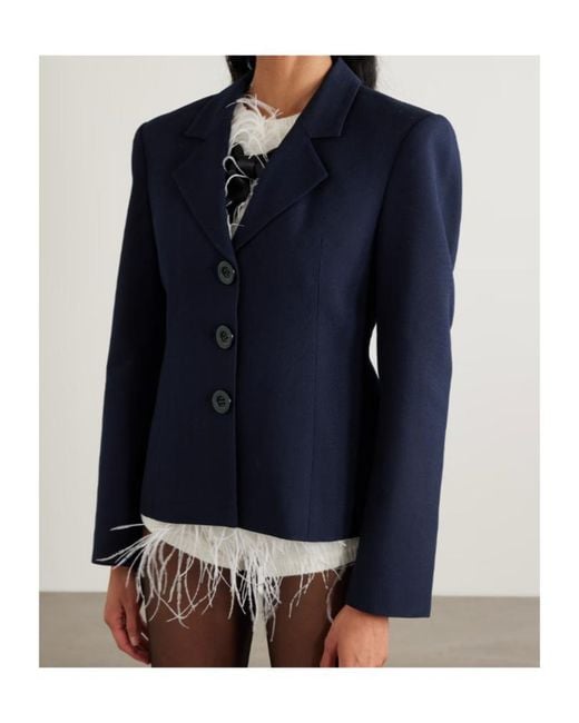 ShuShu/Tong Blue Long-Sleeved Suit Jacket