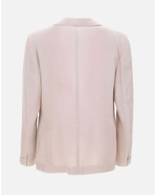 Eleventy Pink Single-Breasted Slim Blazer for men