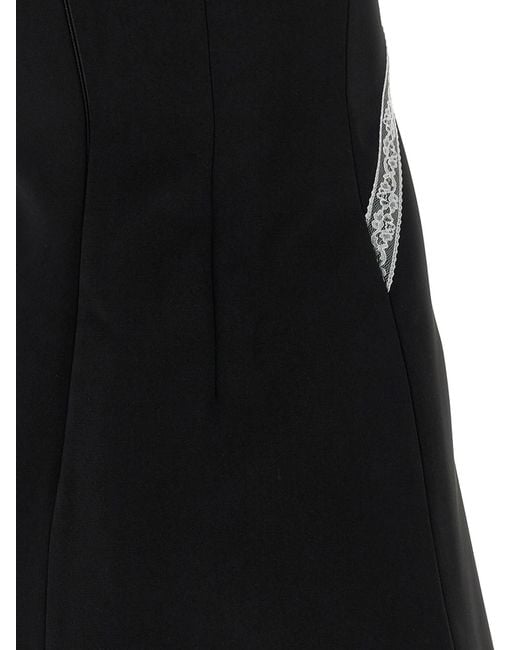 Self-Portrait Black Bow Lace Mini Dress
