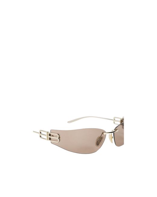 Balenciaga White Eyewear Wrap-Around Sunglasses