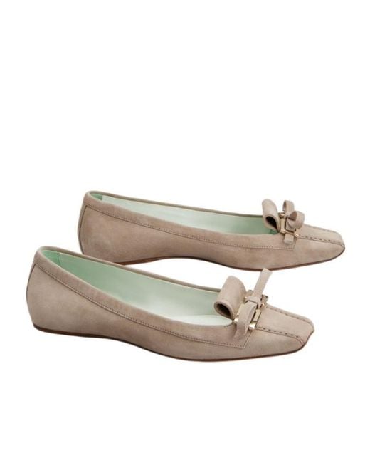Roger Vivier Brown Virgule Ballerinas
