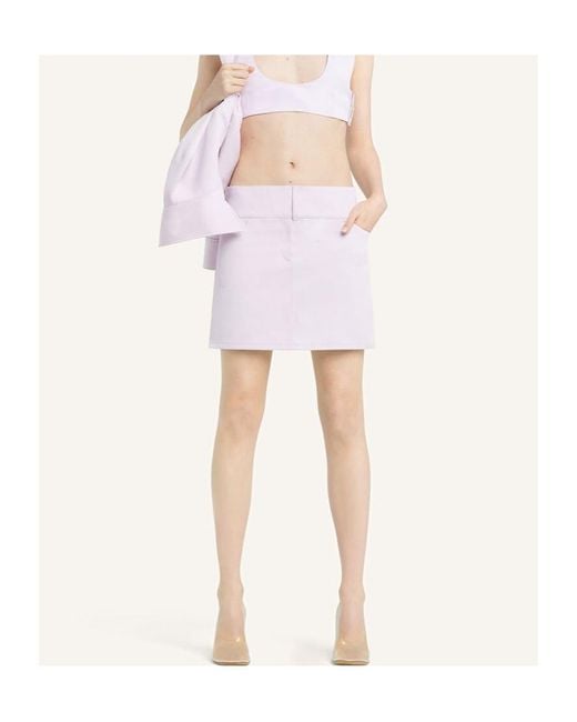 Courreges Pink Belted Mini Skirt