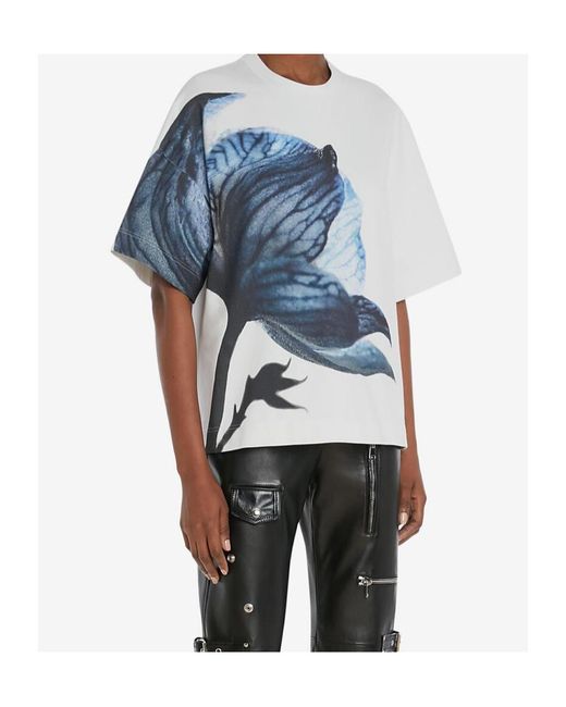 McQueen Blue Crew Neck T-Shirt