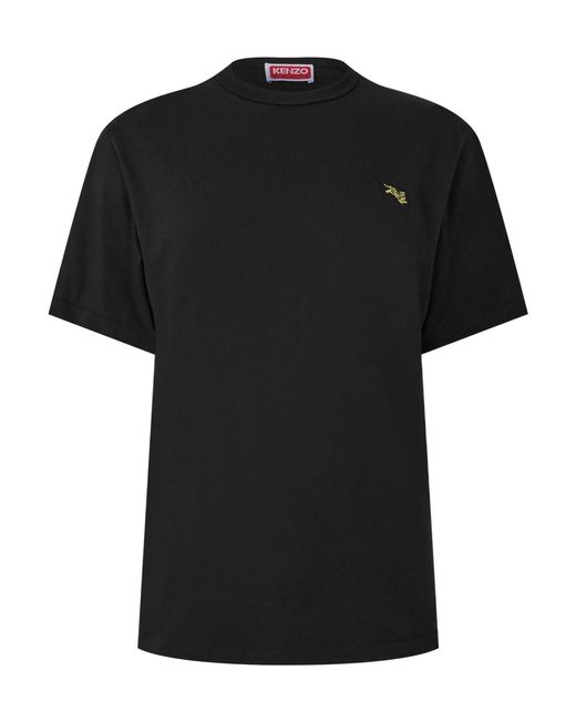 KENZO Black Solid Color T-Shirt for men