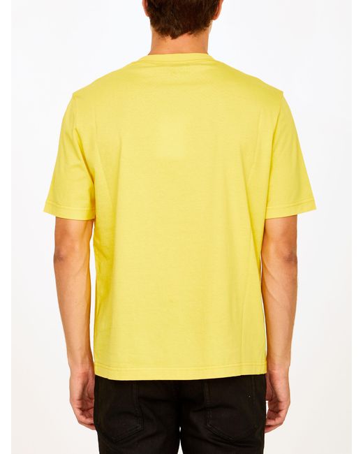 Lanvin Yellow Logo Details Short-Sleeved T-Shirt for men