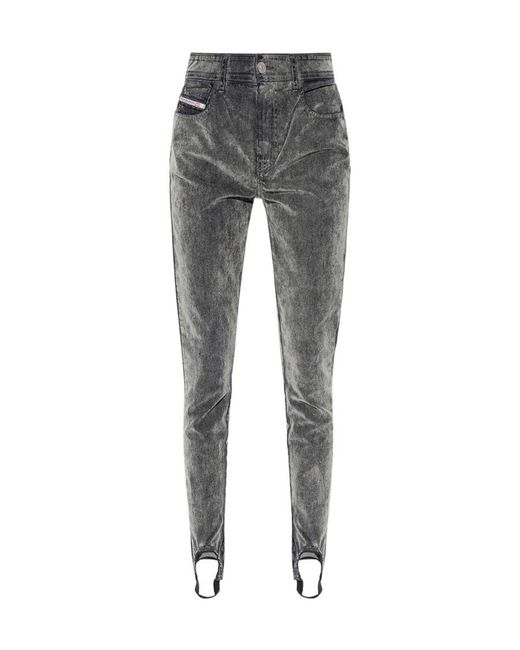 DIESEL Gray Slandy High Waist Skinny Jeans