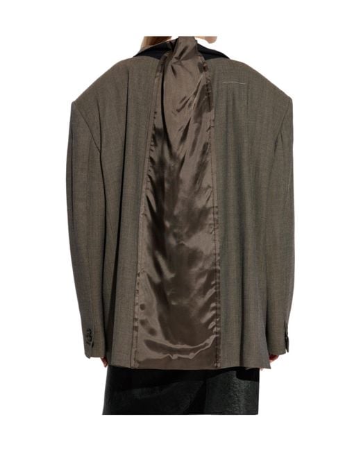 MM6 by Maison Margiela Green Single-Breasted Blazer