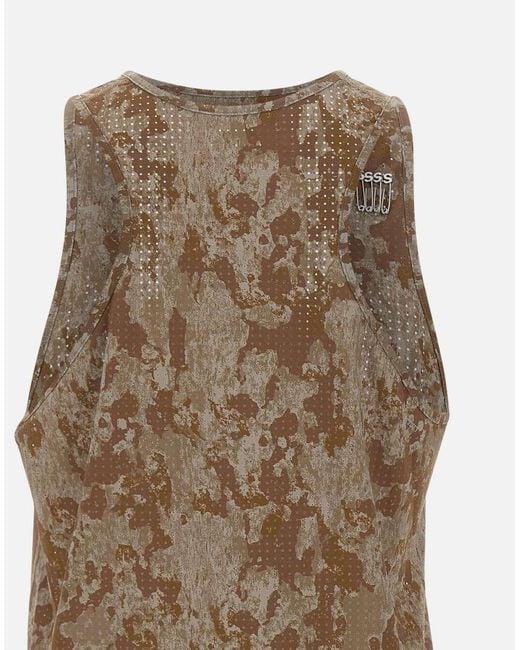 Satisfy Brown Space O Perforated Performance Top for men