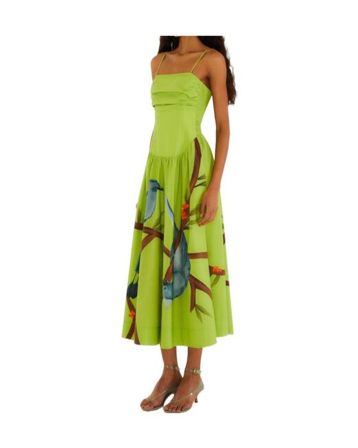 Farm Rio Green Sleeveless Dress