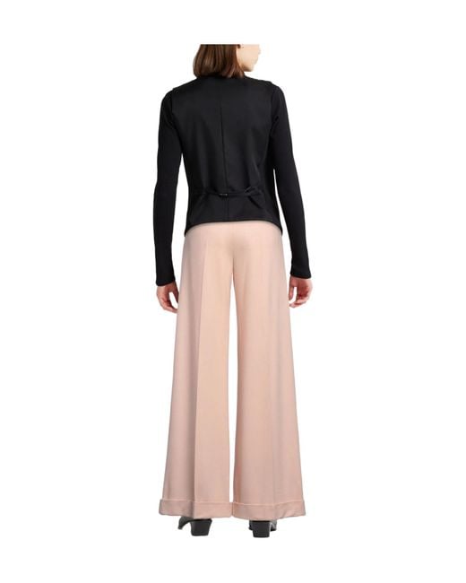 Max Mara Pink Wide-Leg Wool Pants