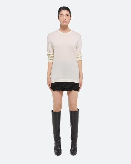 Helmut Lang Black Silk Bubble Skirt