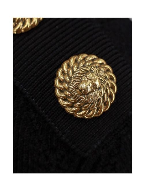 Balmain Blue Ribbed Long-Sleeved Bodysuit