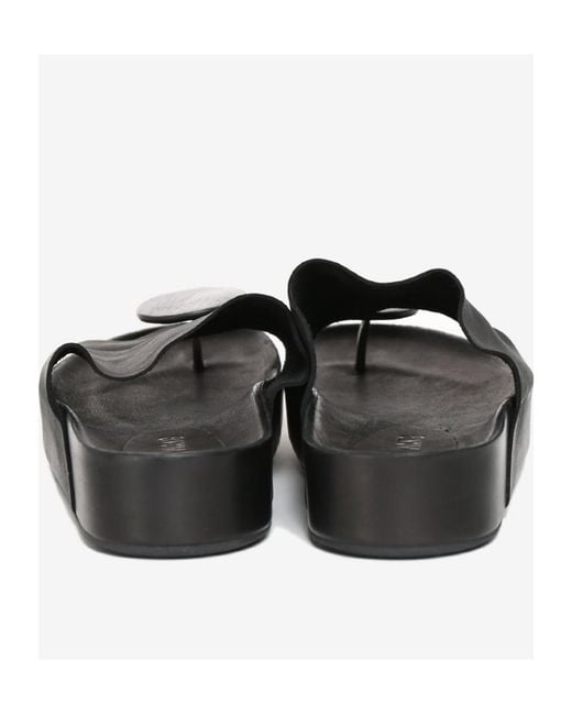 Uma Wang Brown Toe Round Head Slippers