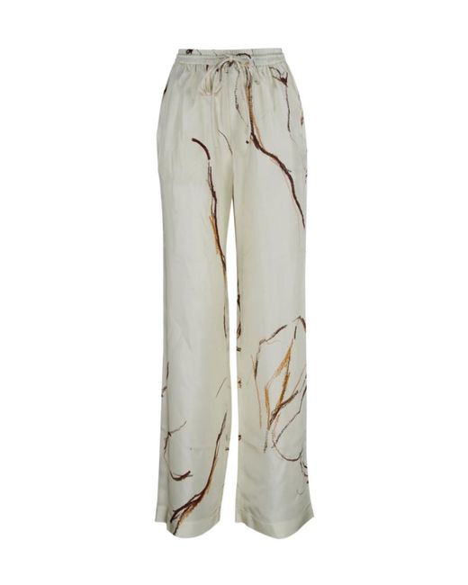 Nanushka Gray Drawstring Wide-Leg Trousers