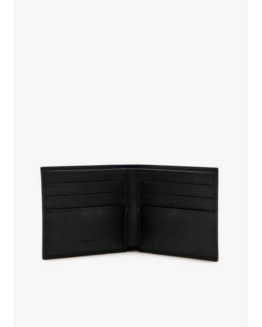 Dolce & Gabbana Black Logo Plaque Bi-Fold Wallet for men