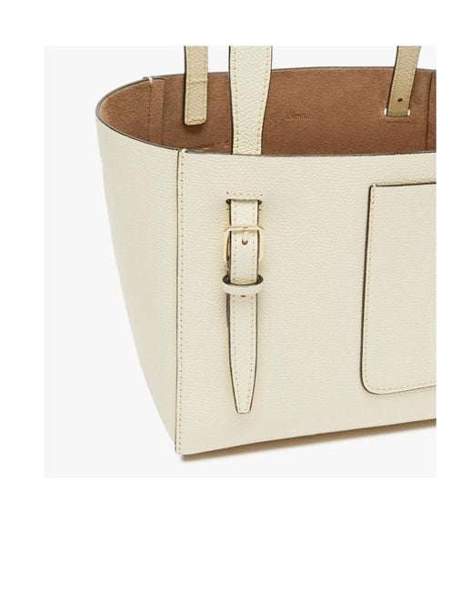 Valextra Natural Mini Soft Bucket Bag