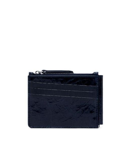 Maison Margiela Blue Four Stitches Pincer Wallet