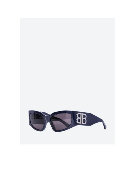 Balenciaga Blue Eyewear Bossy Cat-Eye Frame Sunglasses